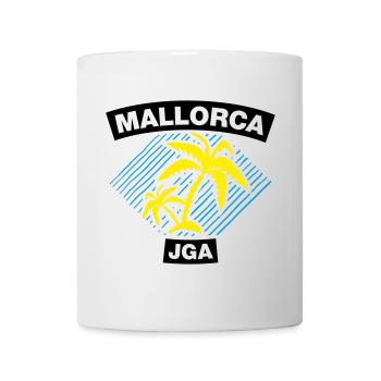 Mallorca – JGA unter Palmen - Tasse - Weiß - Vorne
