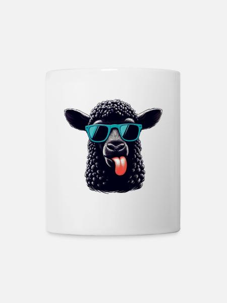 Mouton noir - Mug blanc - blanc