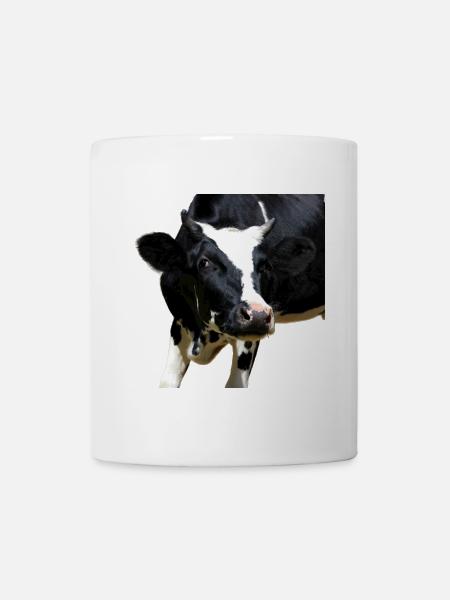 lustige Kuh Kuhkopf Geschenk Bauern Landwirte - Tasse - Weiß