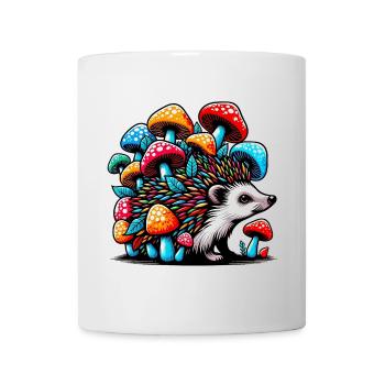 Riccio con Fungo Funghi Pilze - Tasse - Weiß - Vorne