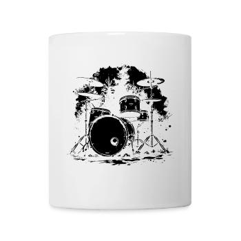 Drum Set Skizze - Tasse - Weiß - Vorne