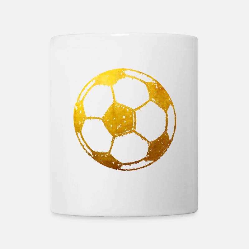 Football - Or - Mug blanc - blanc