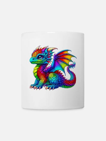 Drache - Tasse - Weiß