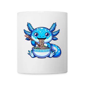 Blaue Nudeln Drachen Essstäbchen - Tasse - Weiß - Vorne