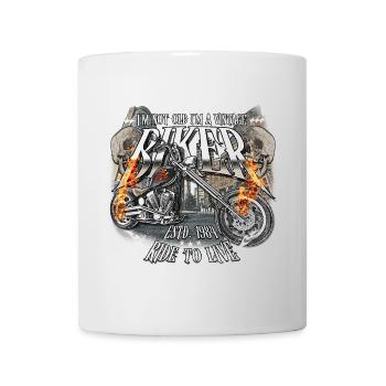 1984 Vintage Anniversaire Biker Chopper Moto - Mug blanc - blanc - Devant