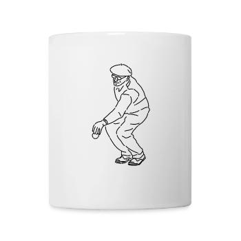 Petanque Spieler Linkshänder - Tasse - Weiß - Vorne
