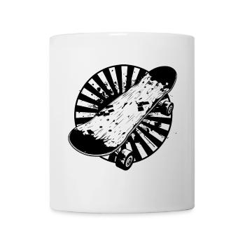 Skateboard Zeichnung - Tasse - Weiß - Vorne
