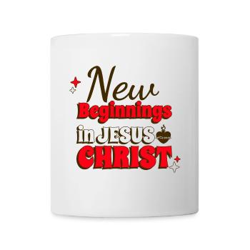 Neuanfänge in Jesus Christus - Tasse - Weiß - Vorne