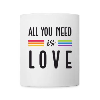 Mois de la fierté LGBTQ - Tout ce dont vous avez besoin, c’est de l’amour - Mug blanc - blanc - Devant