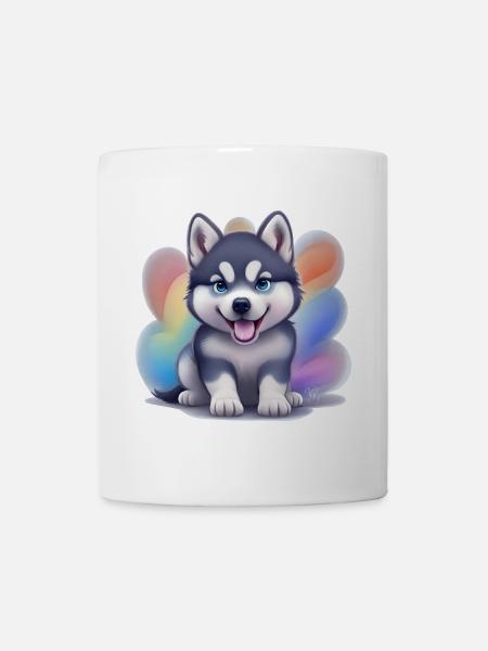 Chiot Husky Sibérien - Mug blanc - blanc