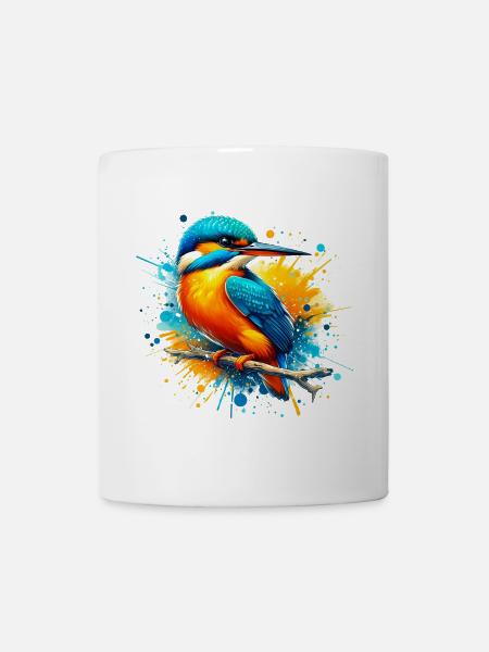 Eisvogel - Tasse - Weiß