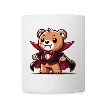 Cute Vampire Teddy Bear for Halloween Fun - Mug - white - Front