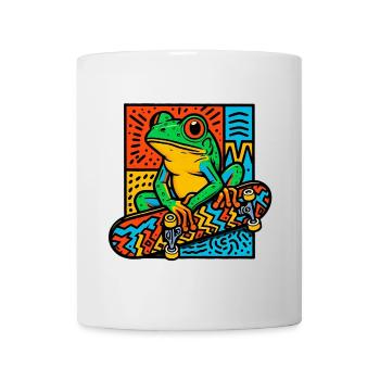 Frog Skateboard - Mug - white - Front