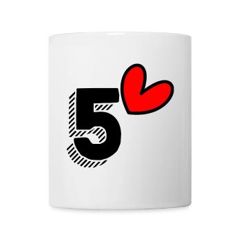 5. 5 YEARS. 5th ANNIVERSARY. 5 YEAR ANNIVERSARY - Mug - white - Front