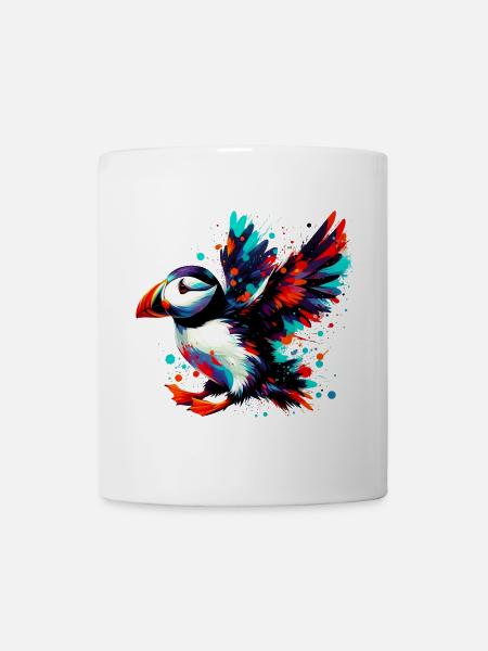 Papageitaucher - Tasse - Weiß
