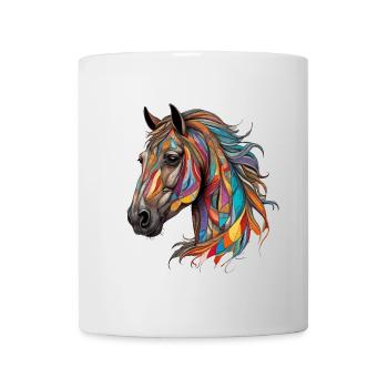 coloré Cheval Tête de Cheval Nuestern Tête de Cheval - Mug blanc - blanc - Devant
