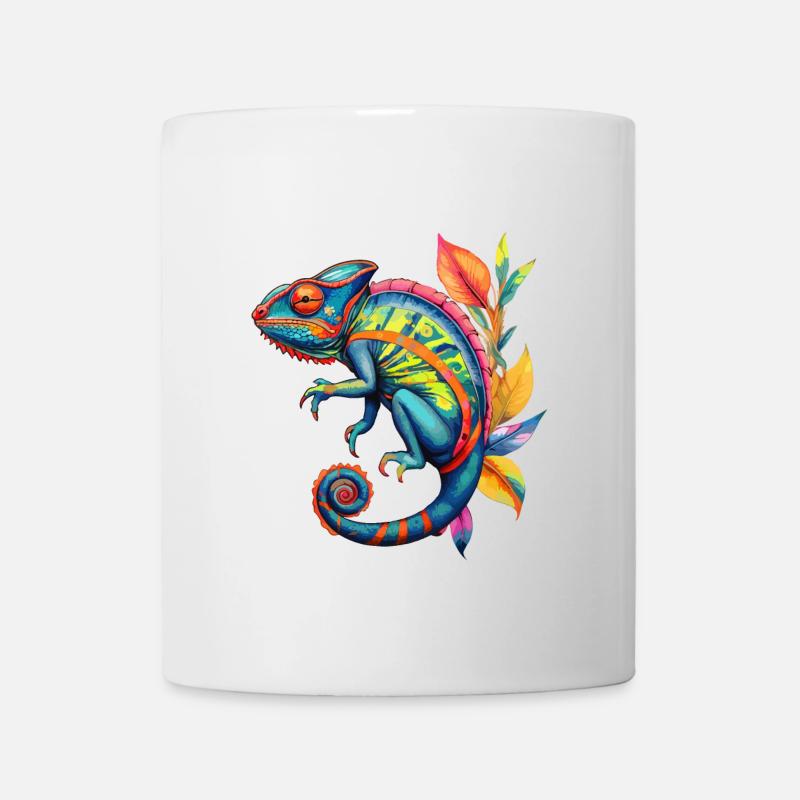 Chamäleon Chamäleons Reptilien - Tasse - Weiß