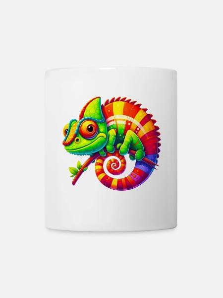 Caméléon - Mug blanc - blanc