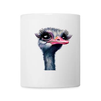 Straußen-Make-up - Tasse - Weiß - Vorne