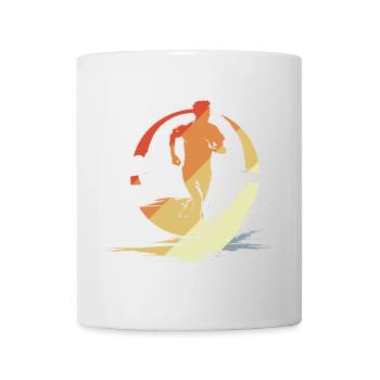 Marathon Läufer Skizze Vintage - Tasse - Weiß - Vorne