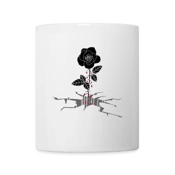Blutrünstige schwarze Rose - Tasse - Weiß - Vorne