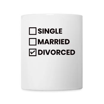 Divorced Marriage Ende Ehe Scheidung New Single - Tasse - Weiß - Vorne
