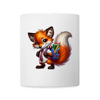 Start of school with fun: Fox for school beginners - Mug - white - Front