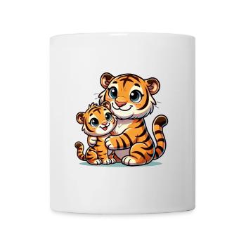 Loving Tiger Parent with Child - Mug - white - Front