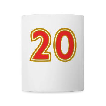 20. 20 JAHRE. 20-JÄHRIGES JUBILÄUM. 20-JÄHRIGES JUBILÄUM. - Tasse - Weiß - Vorne