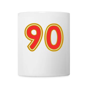 90. 90 ANS. 90e ANNIVERSAIRE. ANNIVERSAIRE 90 ANS. - Mug blanc - blanc - Devant