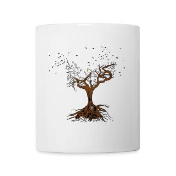 Lebensbaum - Tasse - Weiß - Vorne