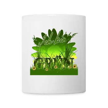 ICH BIN GRÜN - Margariten Gras Sonne - Tasse - Weiß - Vorne