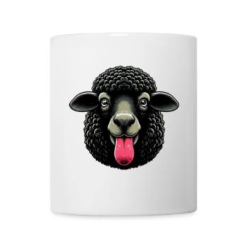 Famille rebelle, le mouton noir fait la langue - Mug blanc - blanc - Devant