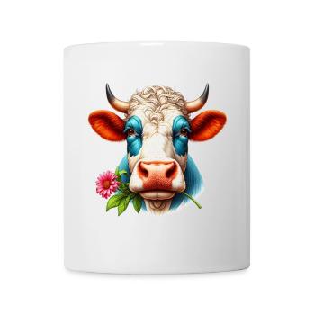 Cow flower flowers - Mug - white - Front