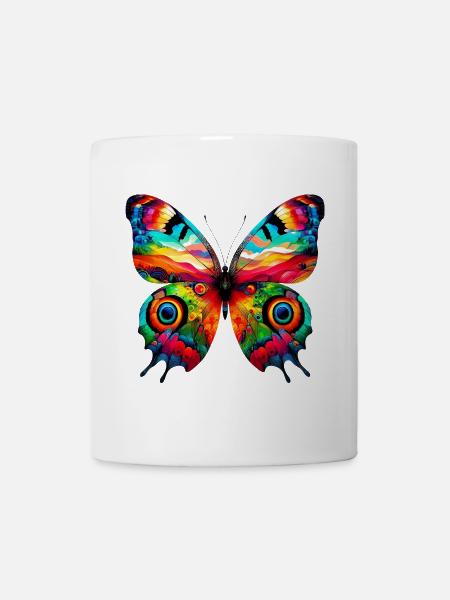 Schmetterling - Tasse - Weiß