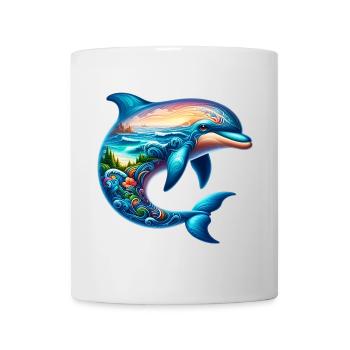 Delfin - Tasse - Weiß - Vorne