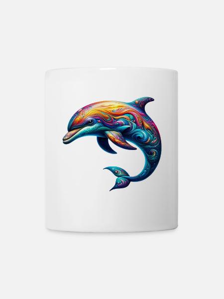 Delfin - Tasse - Weiß