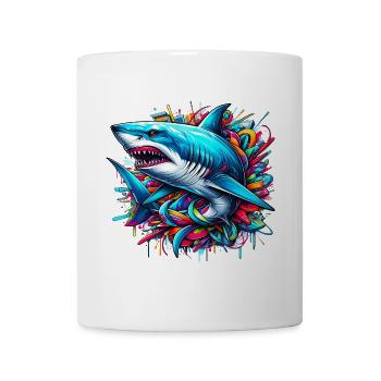 Requin - Mug blanc - blanc - Devant