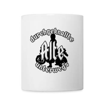crazy old woman on the road - Mug - white - Front