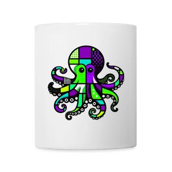Krake - Tasse - Weiß - Vorne