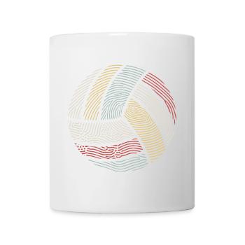 Volleyball Retro Fingerprint Volleyball Player - Mug - white - Front
