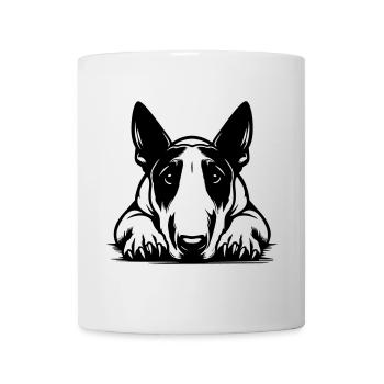 Bull Terrier Head with Paws - Mug - white - Front