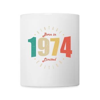 1974 Vintage Anniversaire Rétro Cadeau 1974 - Mug blanc - blanc - Devant