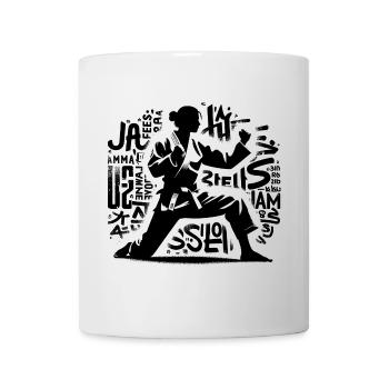Süßes Karate Taekwondo Lustiges Karate Mädchen - Tasse - Weiß - Vorne