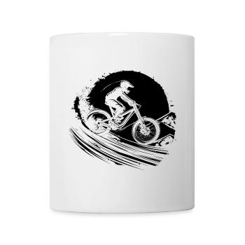 Mountainbiken - Tasse - Weiß - Vorne