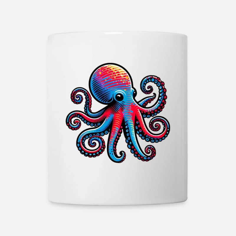 Pieuvre - Mug blanc - blanc