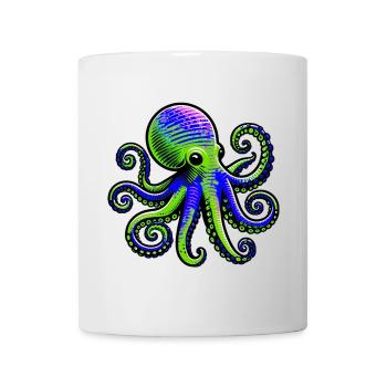 Krake - Tasse - Weiß - Vorne