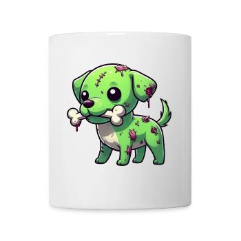 Mignon Halloween chien zombie beagle avec os - Mug blanc - blanc - Devant