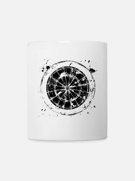 Dartscheibe Zeichnung - Tasse - Weiß