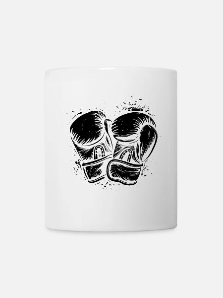 Boxhandschuhe - Tasse - Weiß